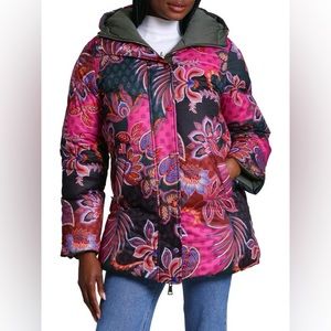 Avec Les Filles Thermal Puff Reversible Hooded Puffer Jacket - Size Small NWT